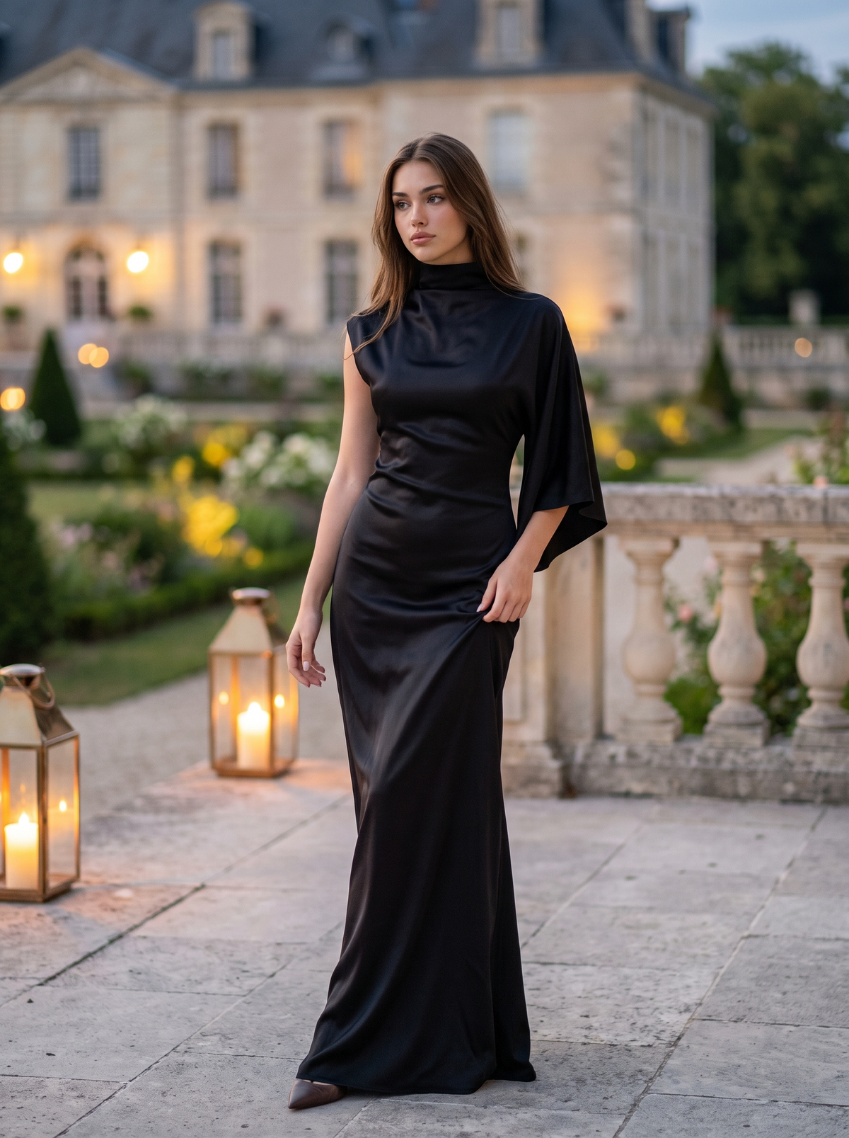 Constance – Noir – une épaule