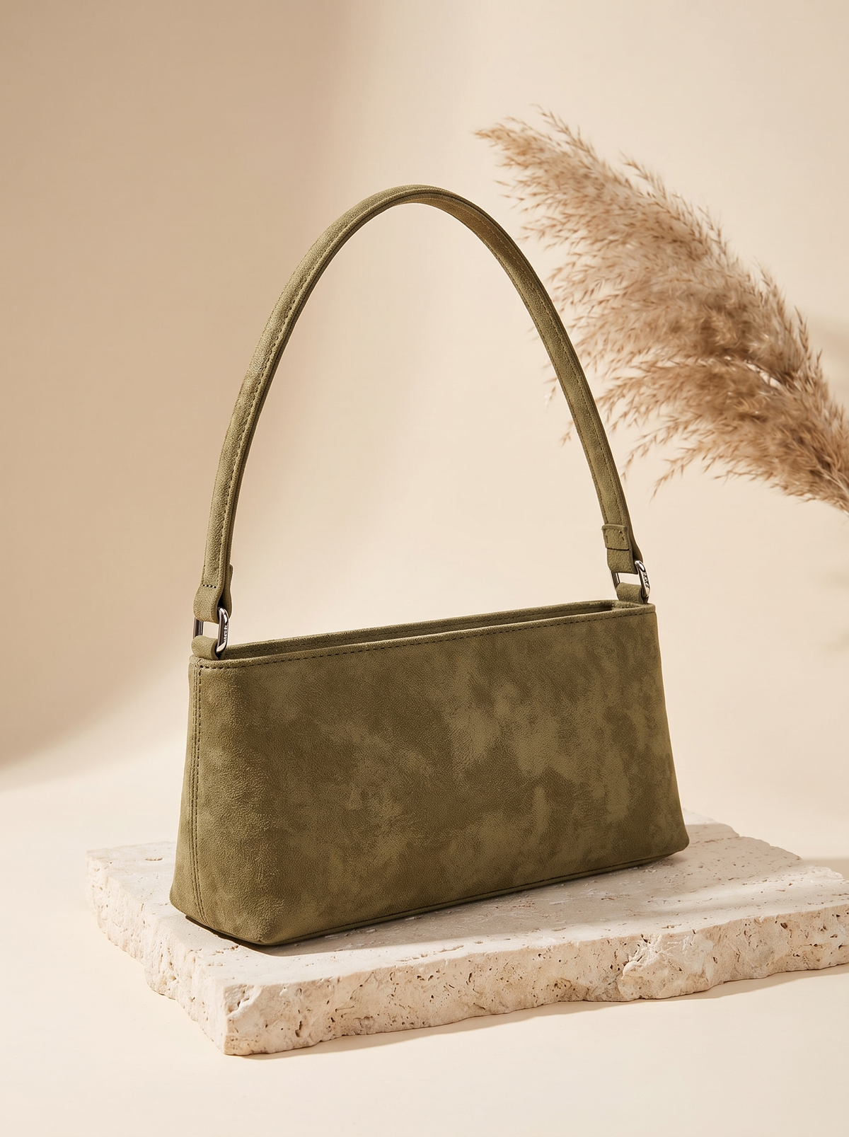 Sac porté épaule Sienne – Vert – détail produit