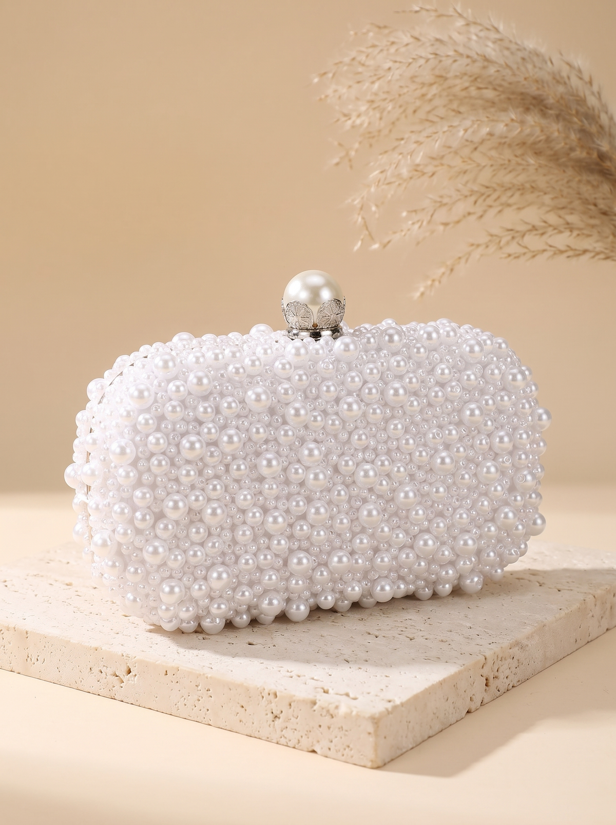 Pochette Perle – Blanc – détail produit