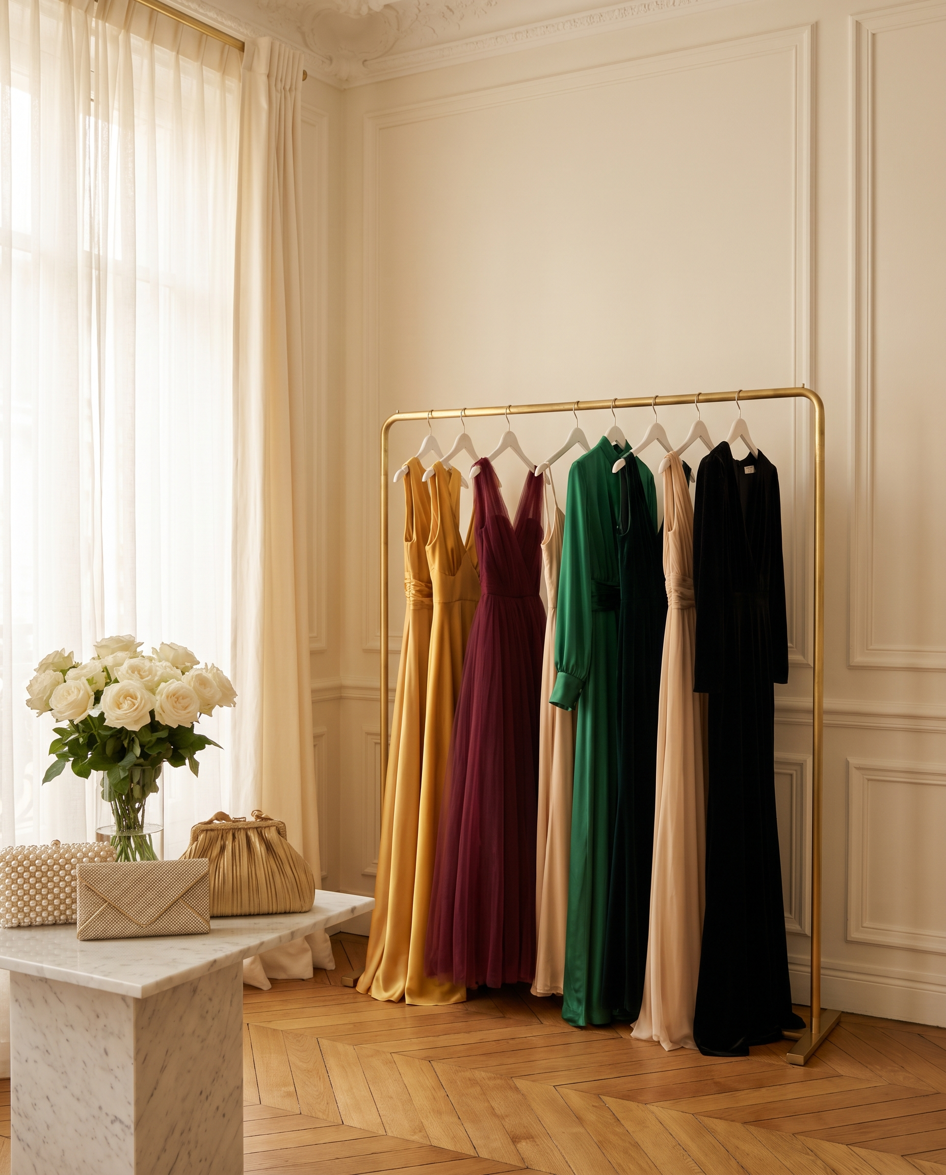 Portant de robes de soirée Seraphina Atelier